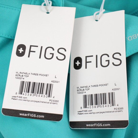 Figs Women's Short Sleeve Tees - Aqua - Picture 12 of 13